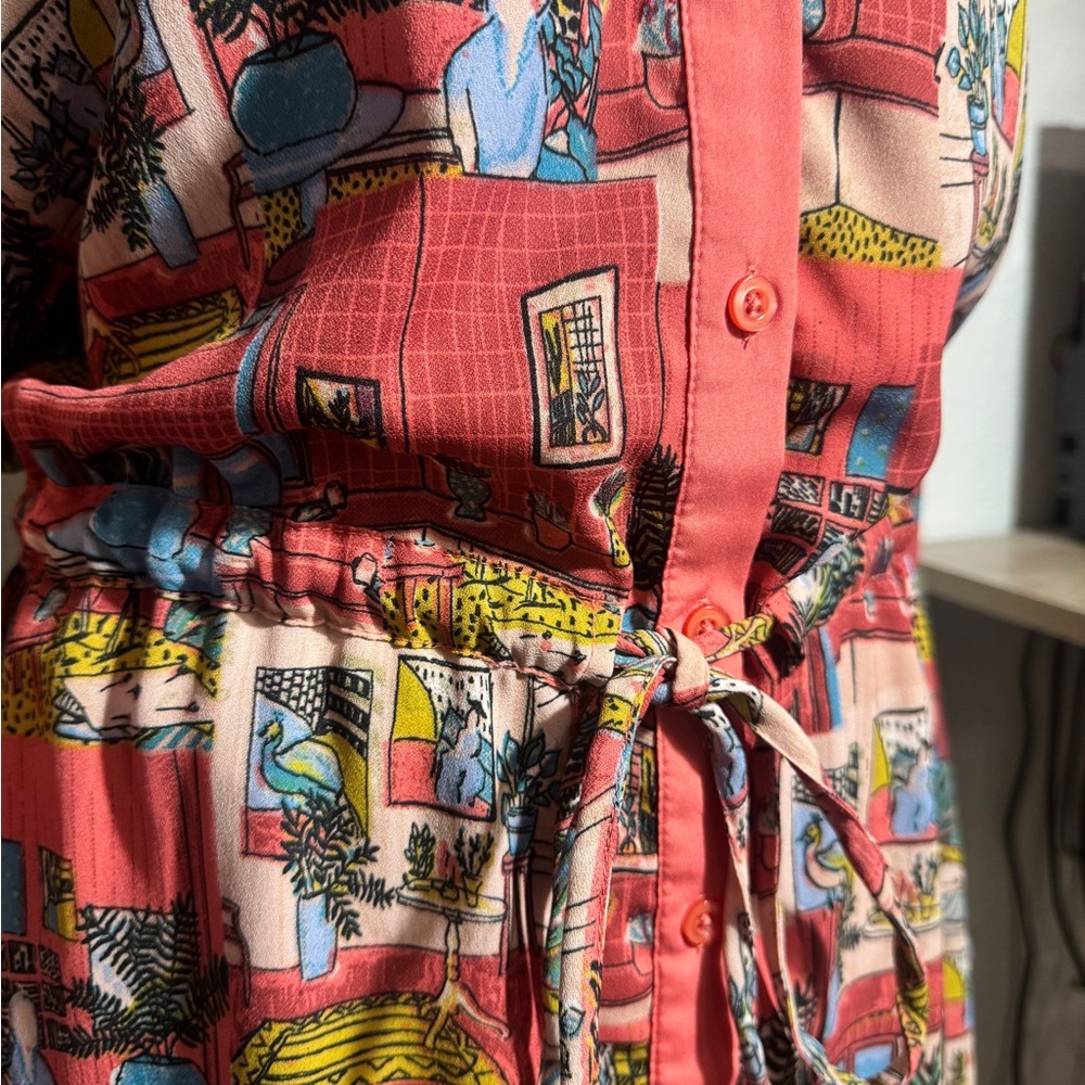 VINTAGE. Yumi Kim Multicolor Printed Dress - Picture 2 of 7